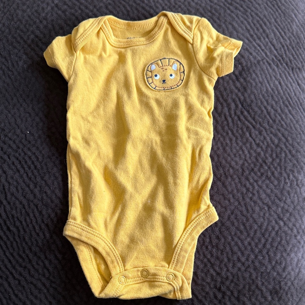 Carter's Yellow Lion Applique Baby One-Piece Bodysuit